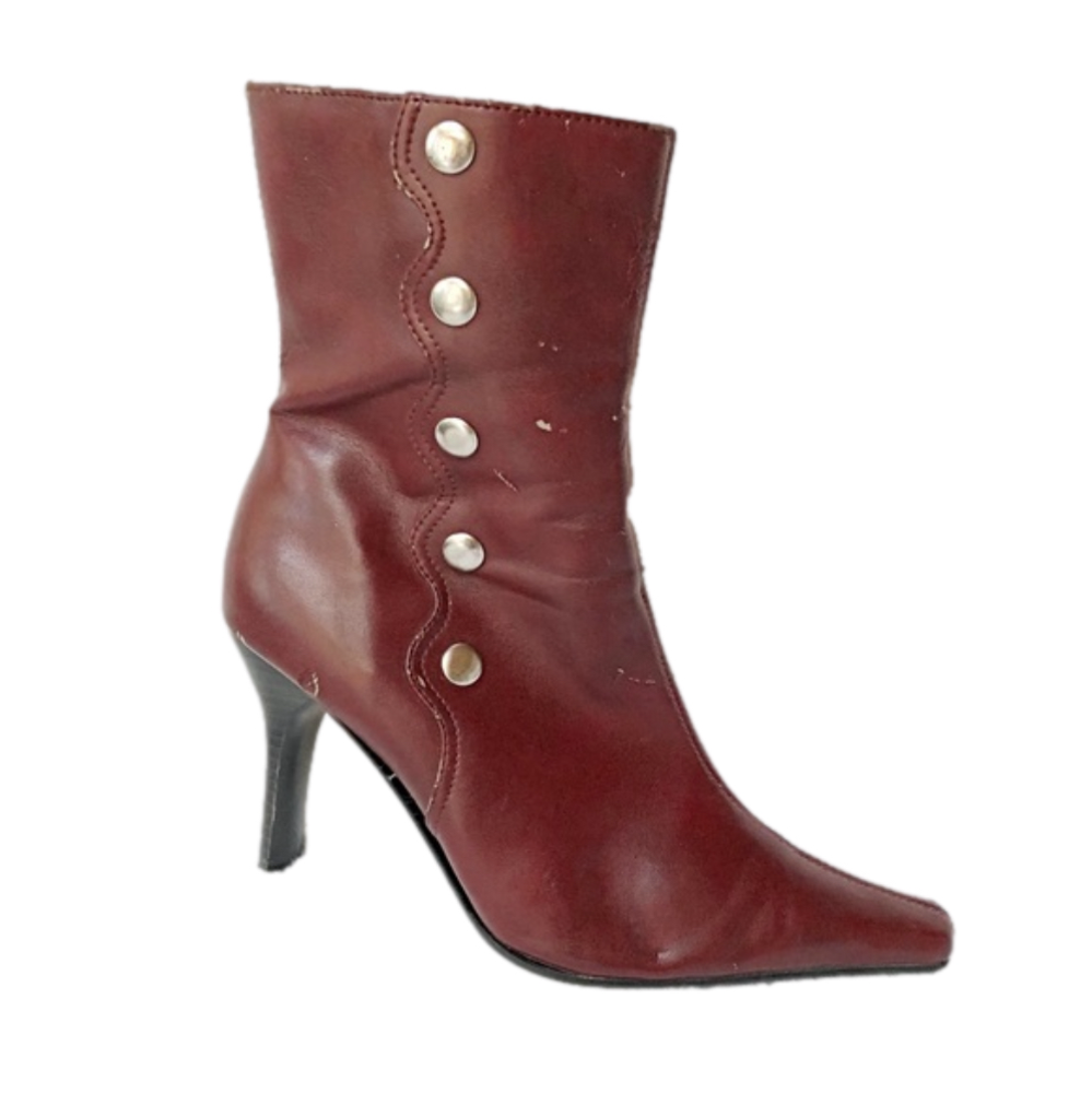 Predictions - Red/Rust heeled bootie
